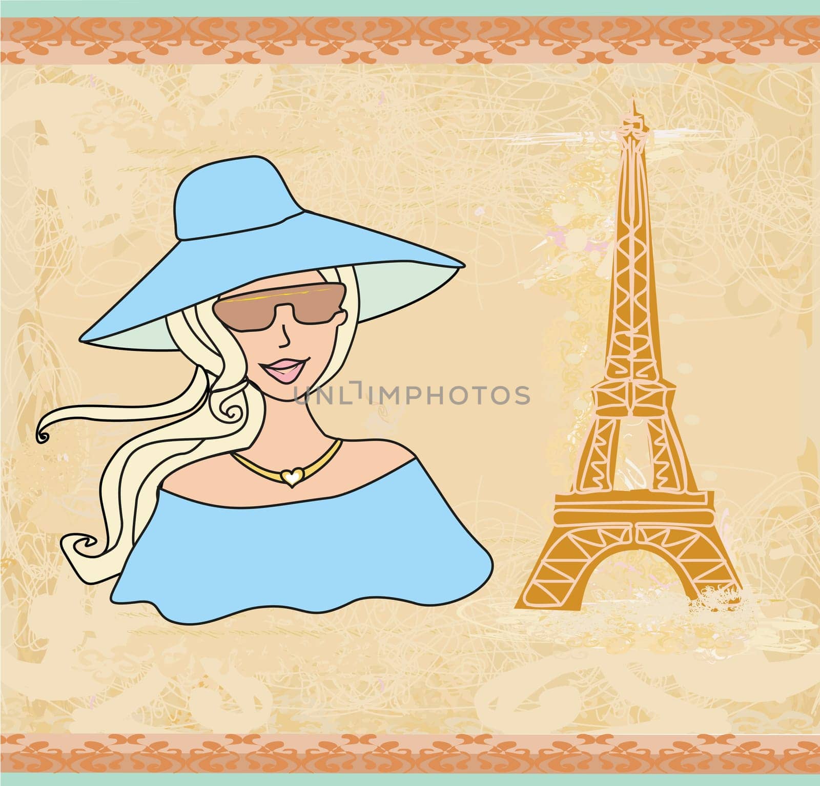 Beautiful tourist in Paris