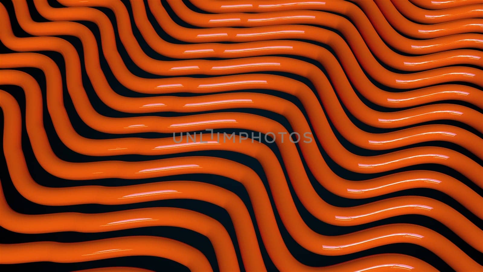 Wave splines. Computer generated 3d render
