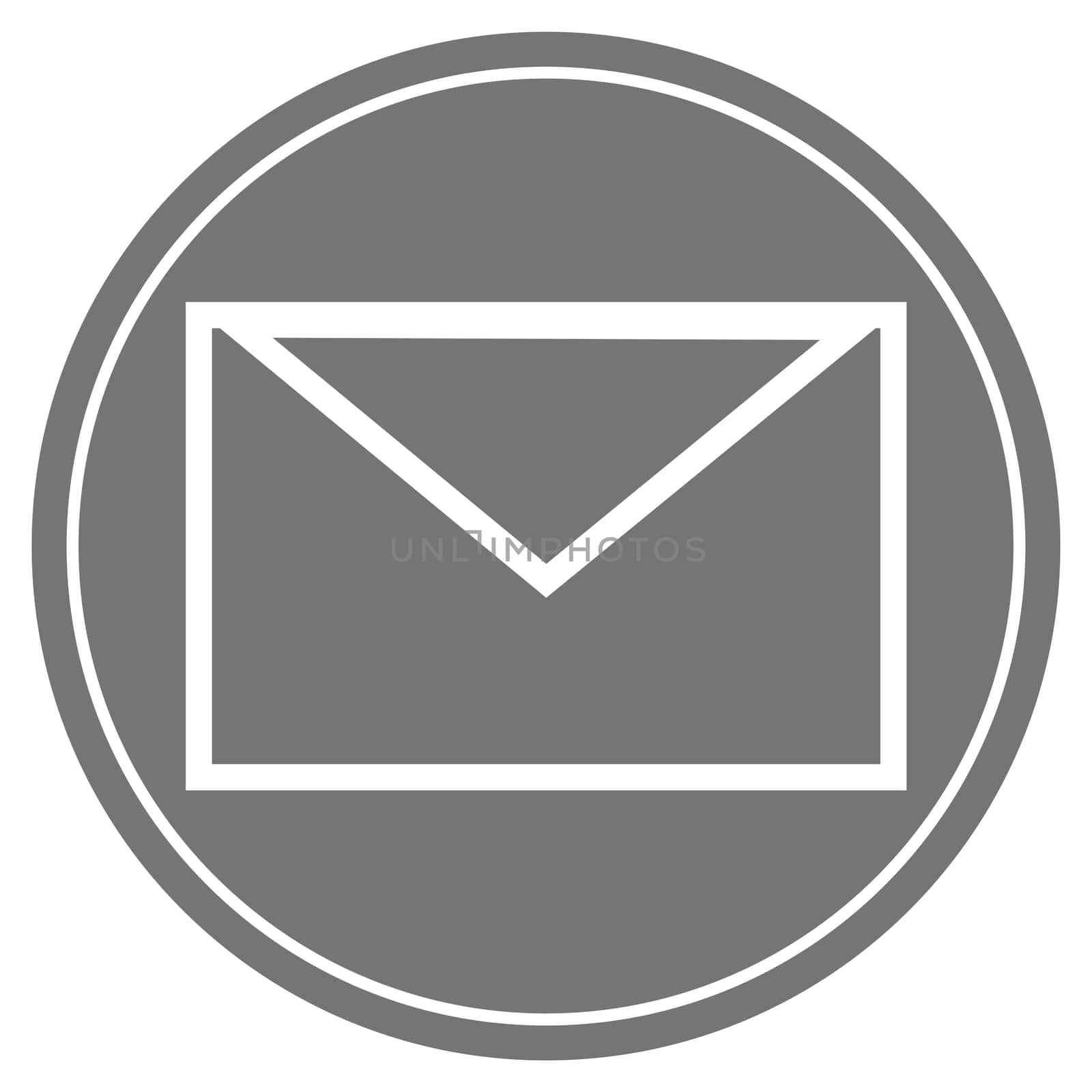 Round grey Button with white icon - Newsletter