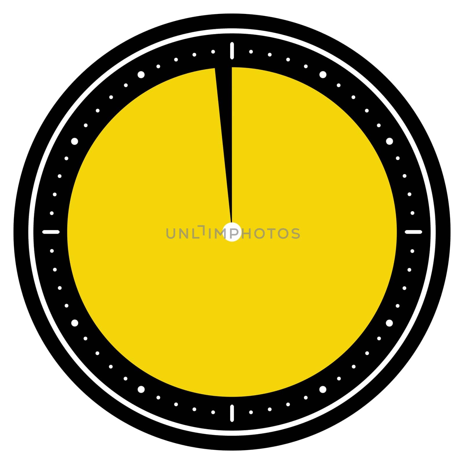 Round black Clock icon showing 59 Seconds or 59 Minutes