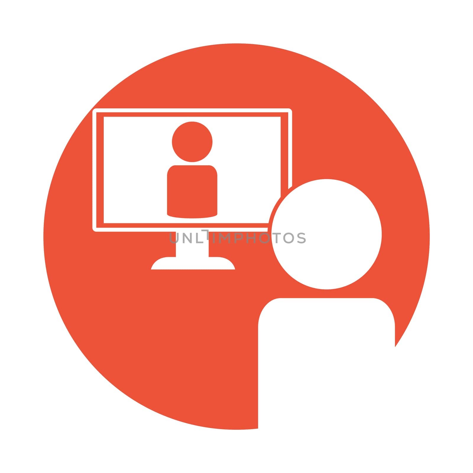 Red Button showing Video Conference