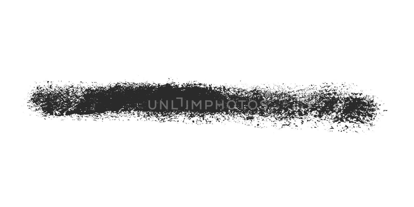 Dirty banner with black color painted with brush