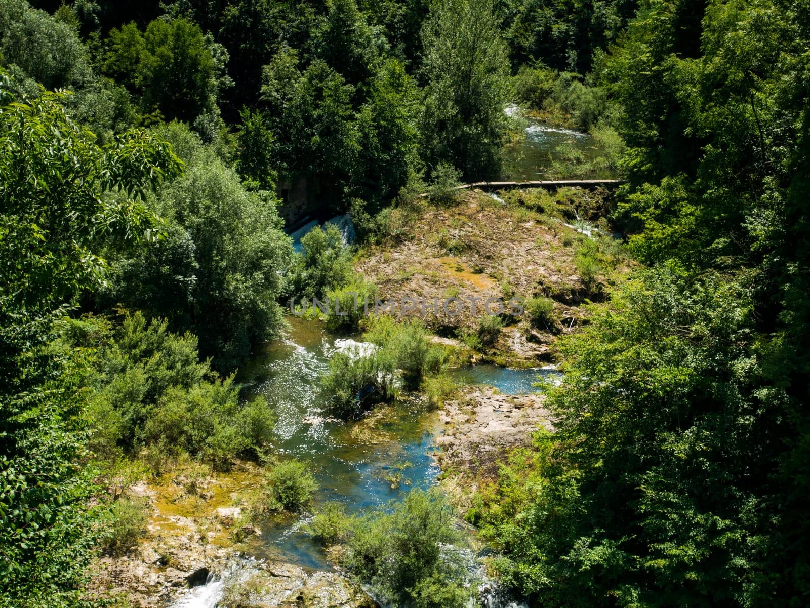 Dobra river canyon abyss view, Ogulin, landscape of central Croatia