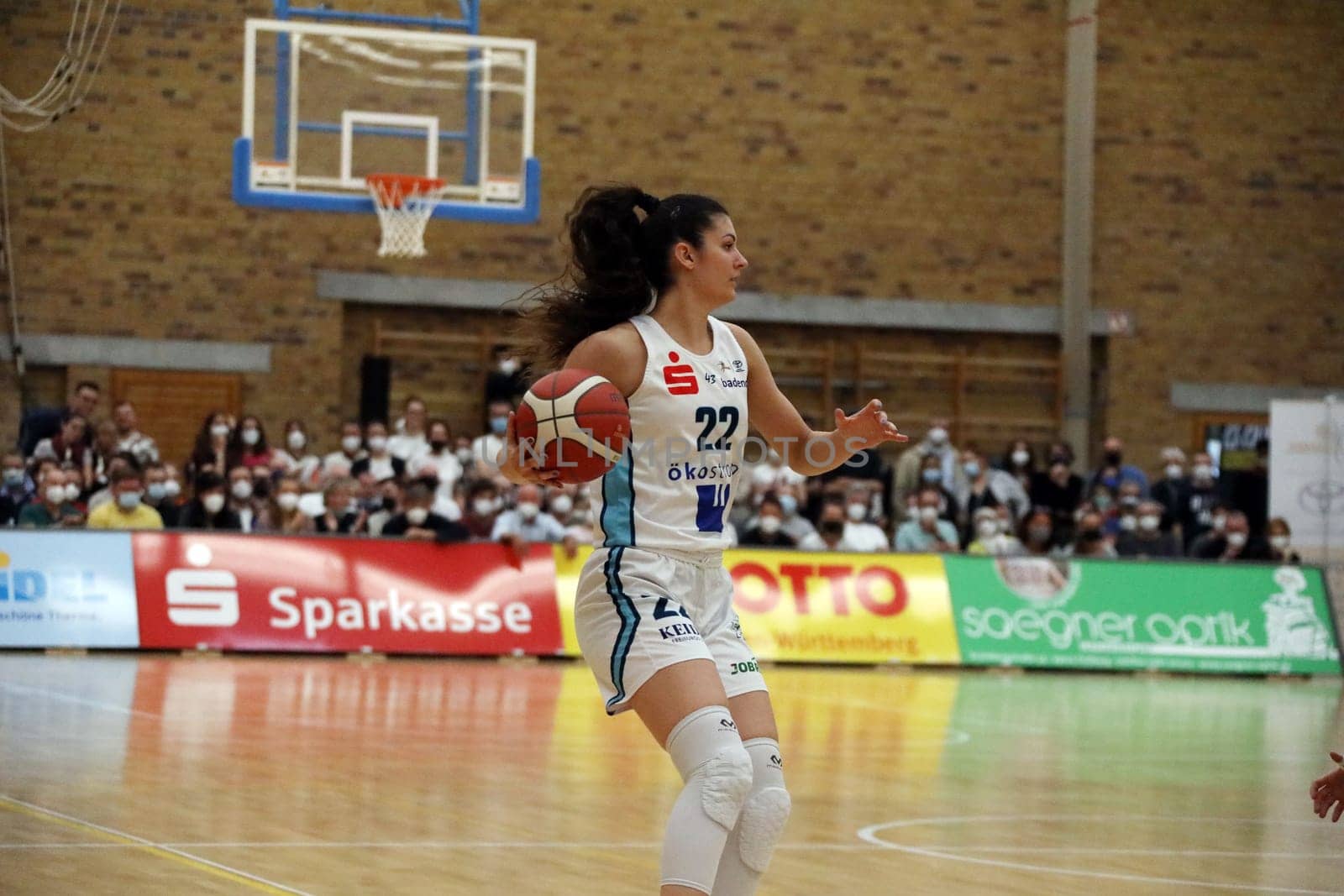 Andjelina Radic (USC Eisvögel Freiburg) at the match of the 1.BBL Women 2021/2022 - Eisvoegel USC Freiburg - Rheinland Lions. .. Photo: Joachim Hahne/johapress