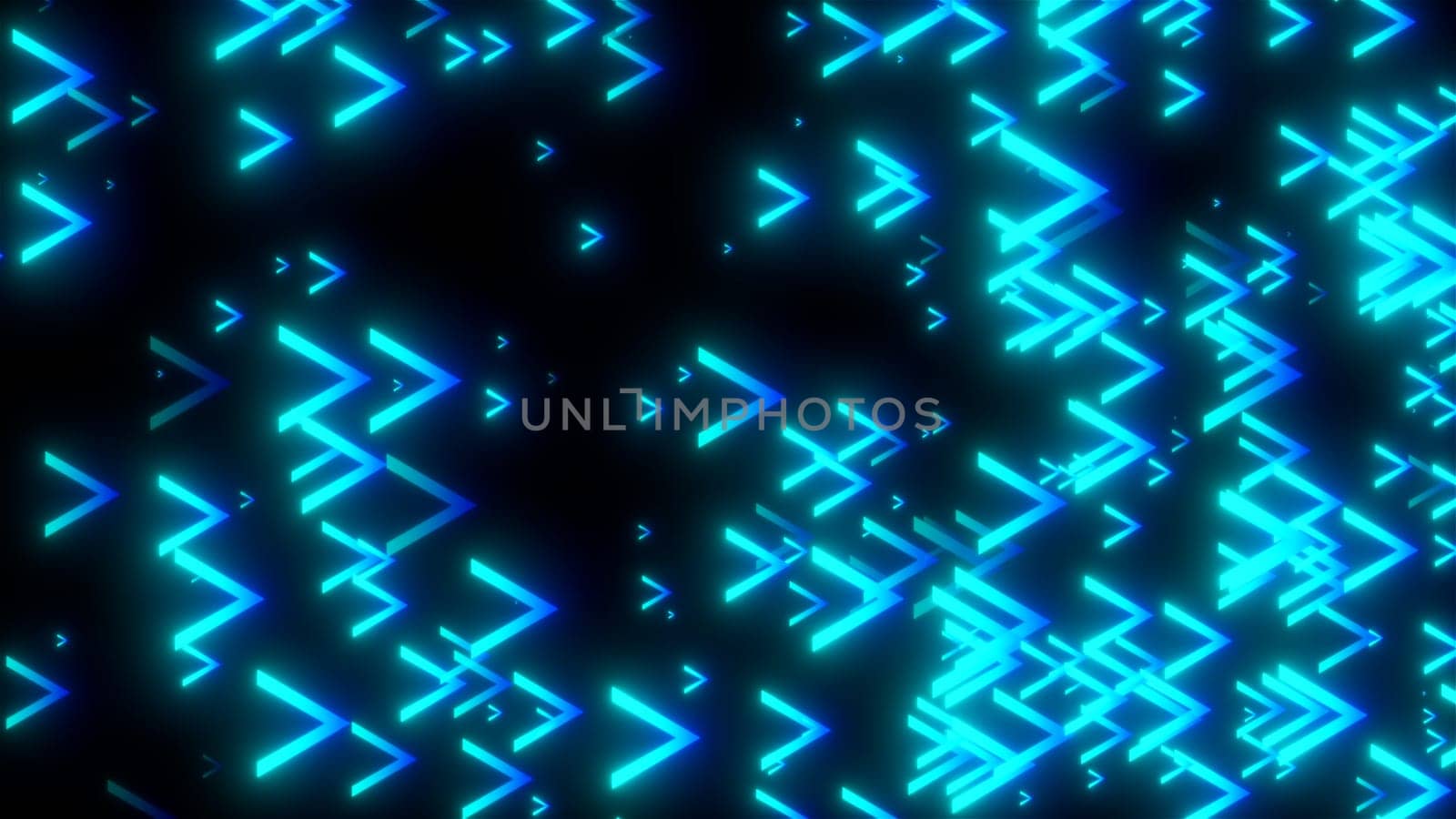 Glow arrows. Computer generated 3d render