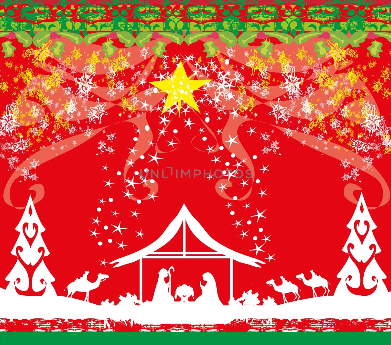 Birth of Jesus in Bethlehem card