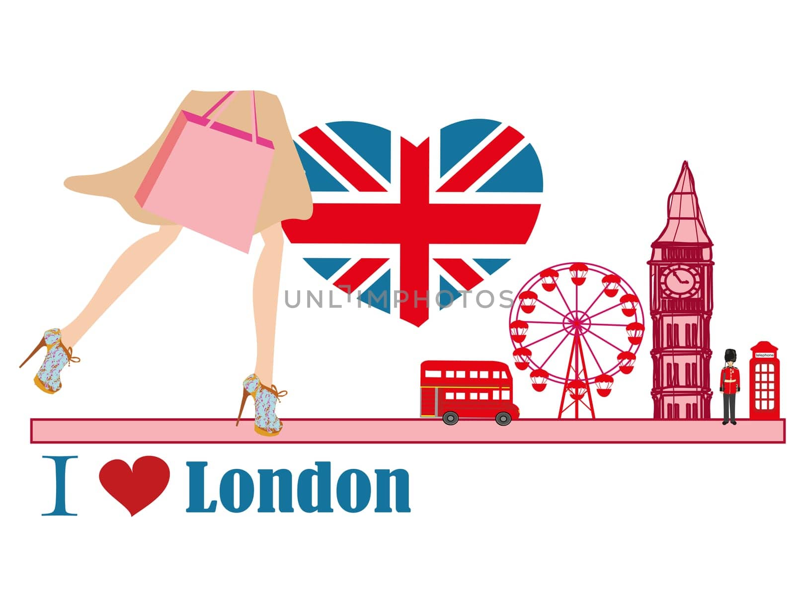woman shopping in London card