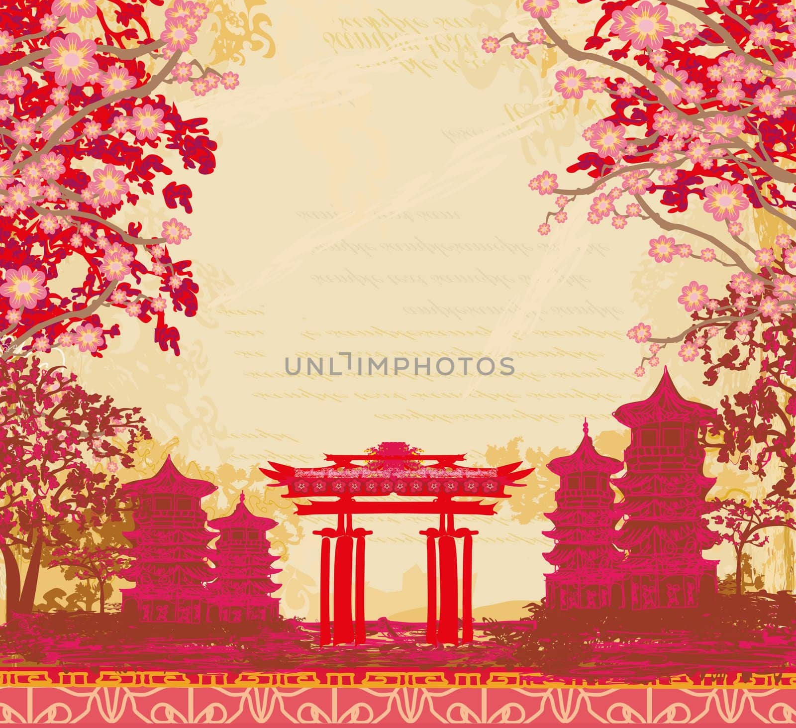 abstract Asian Landscape
