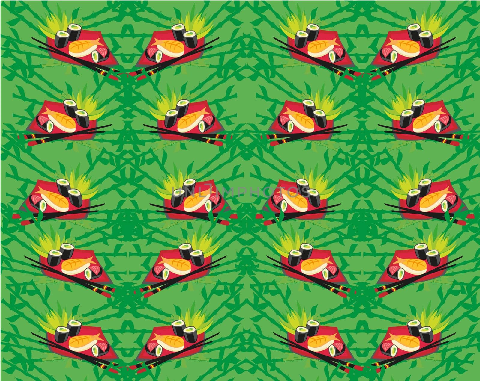 Traditional Japanese food pattern