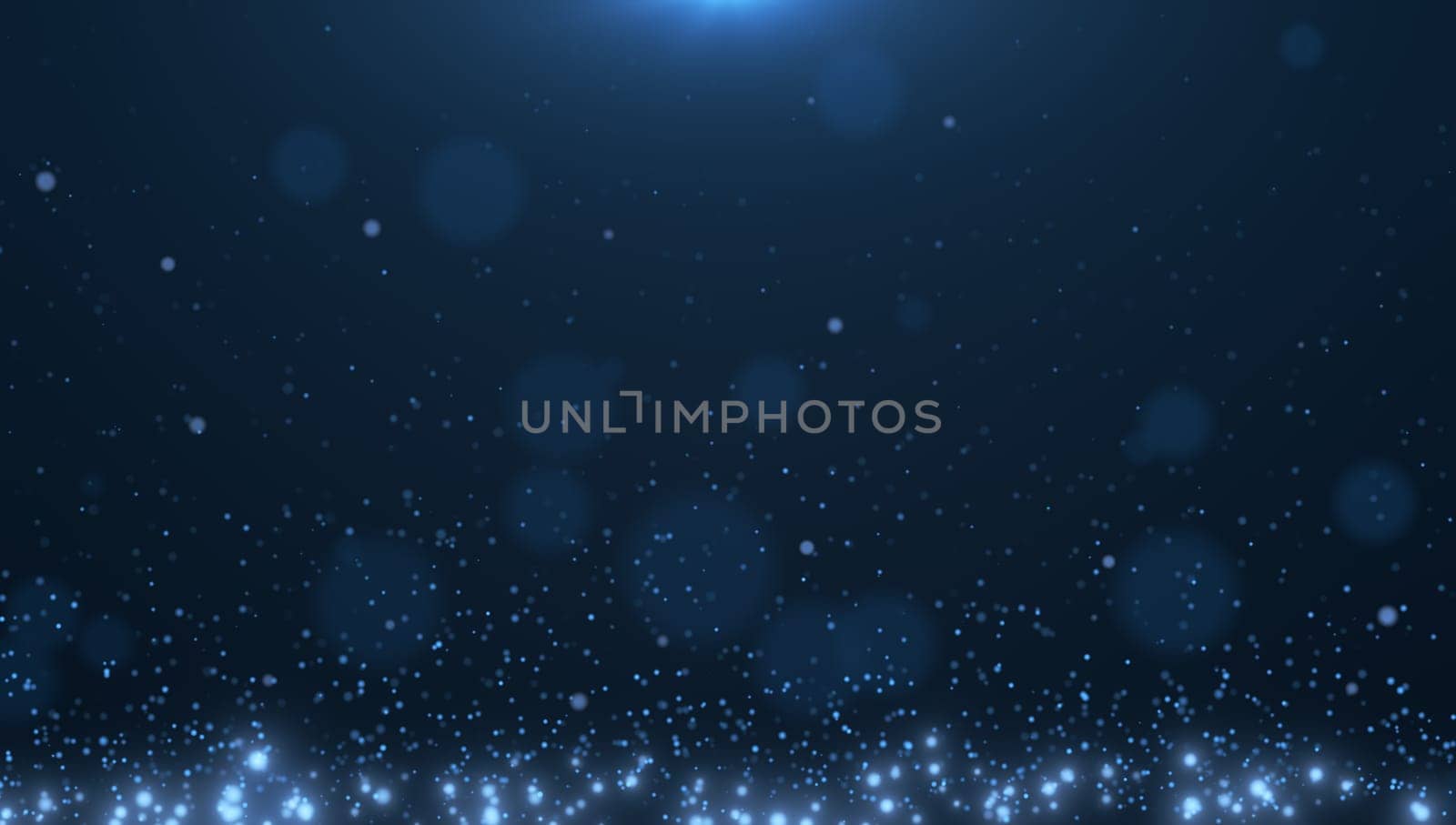 Abstract background of round particles rising up. 3d render.