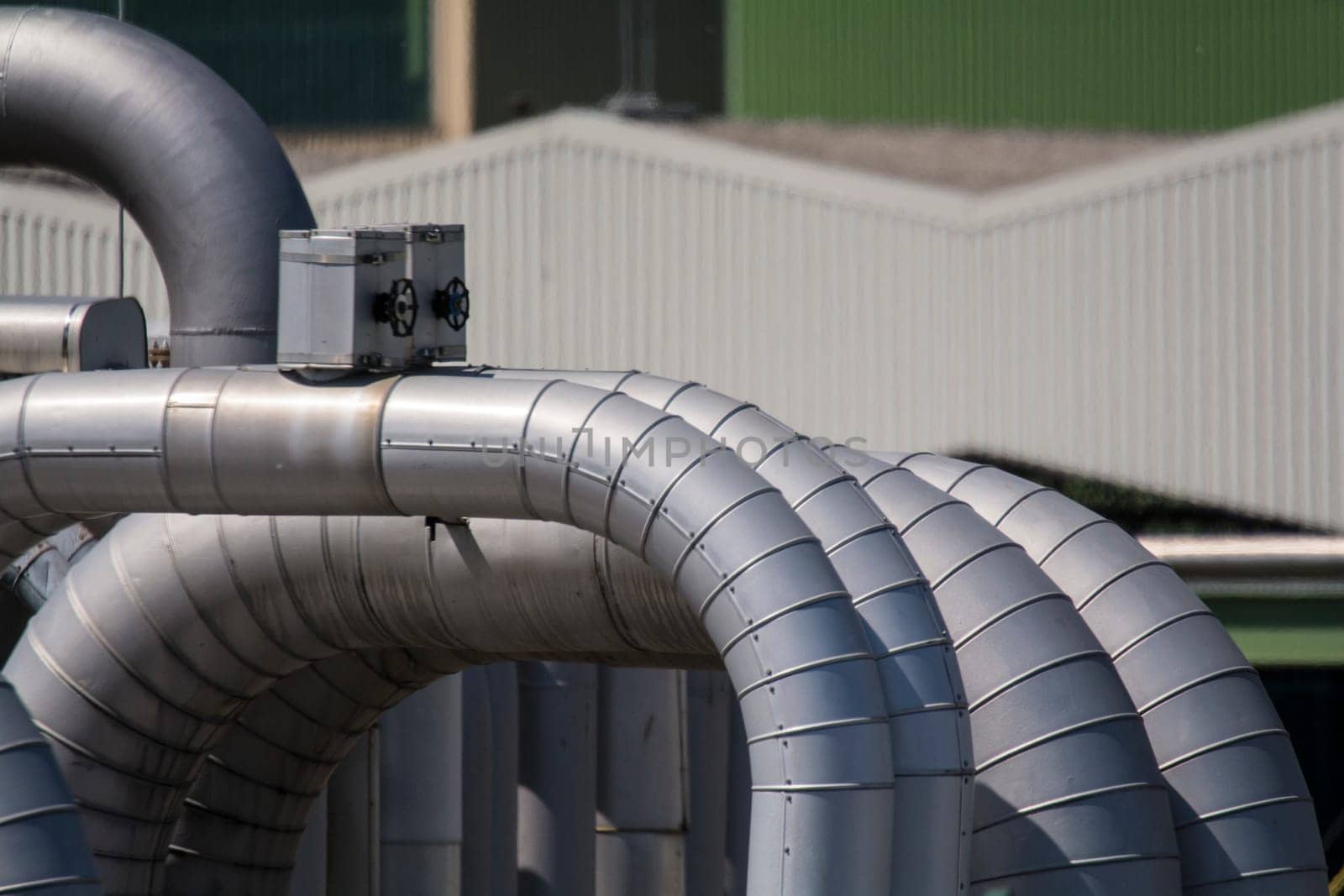 gas Pipelines in closeup - industry