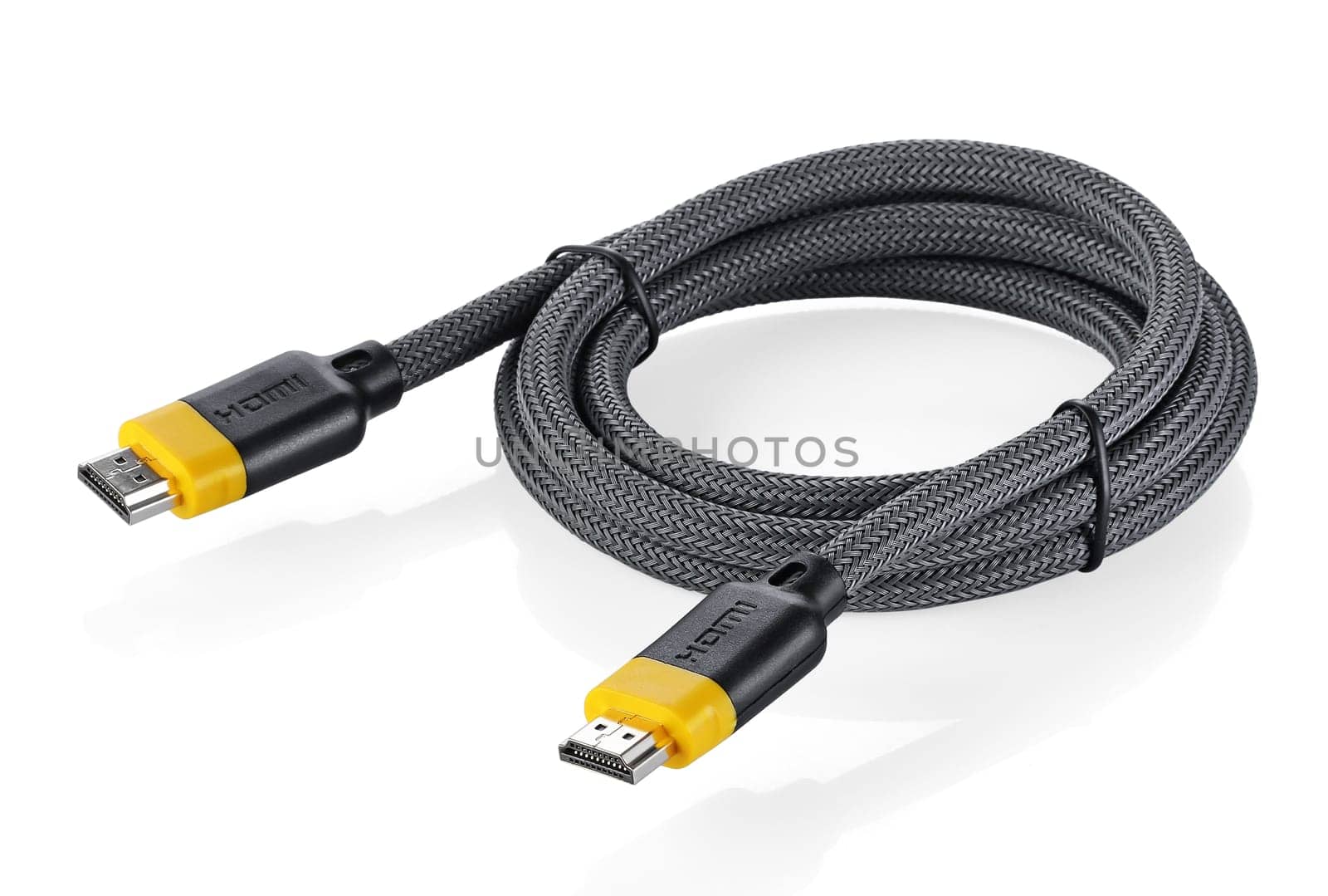 HDMI cable isolated on white background