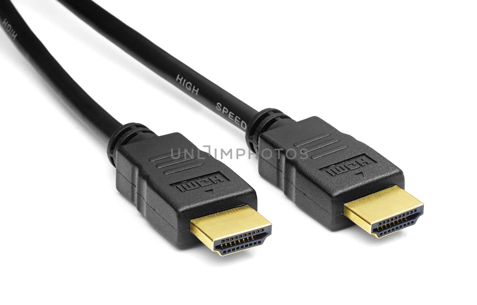 HDMI cable isolated on white background