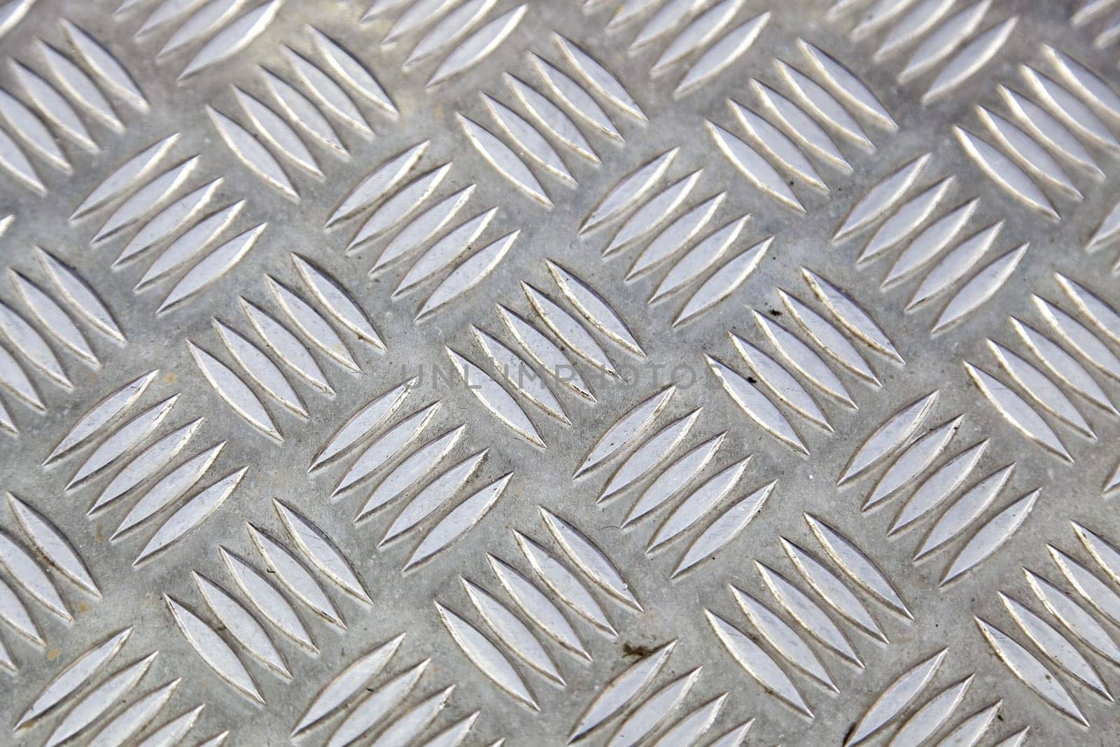 Detail of metal floor for pedestrians, walk safely