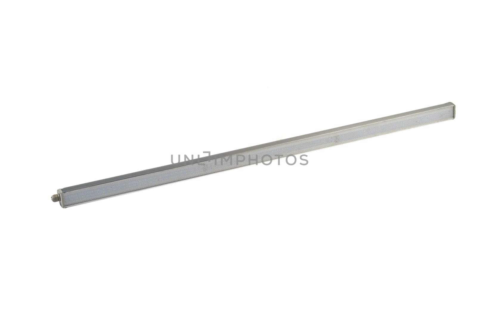 LED lamp for non-residential and public spaces on a white isolated background. Power saving. High quality photo