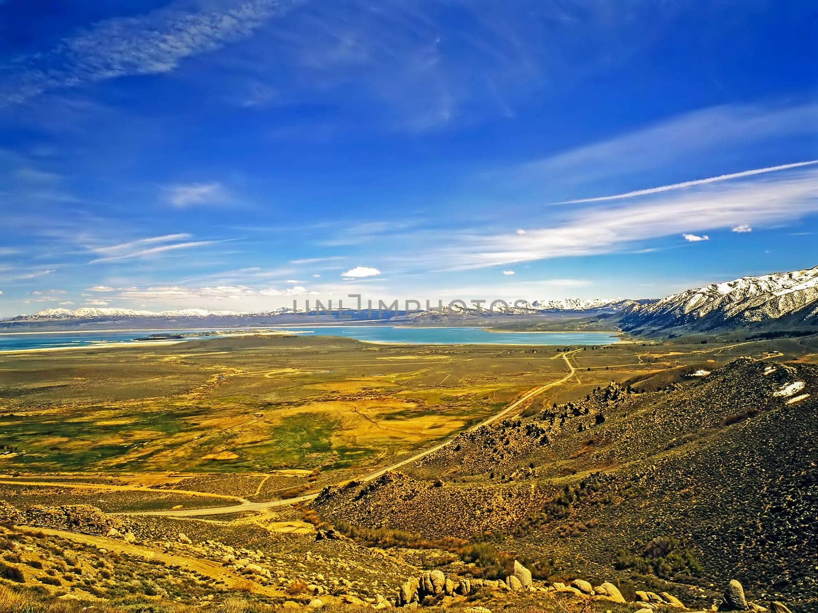 View of the Lake Mono in  California