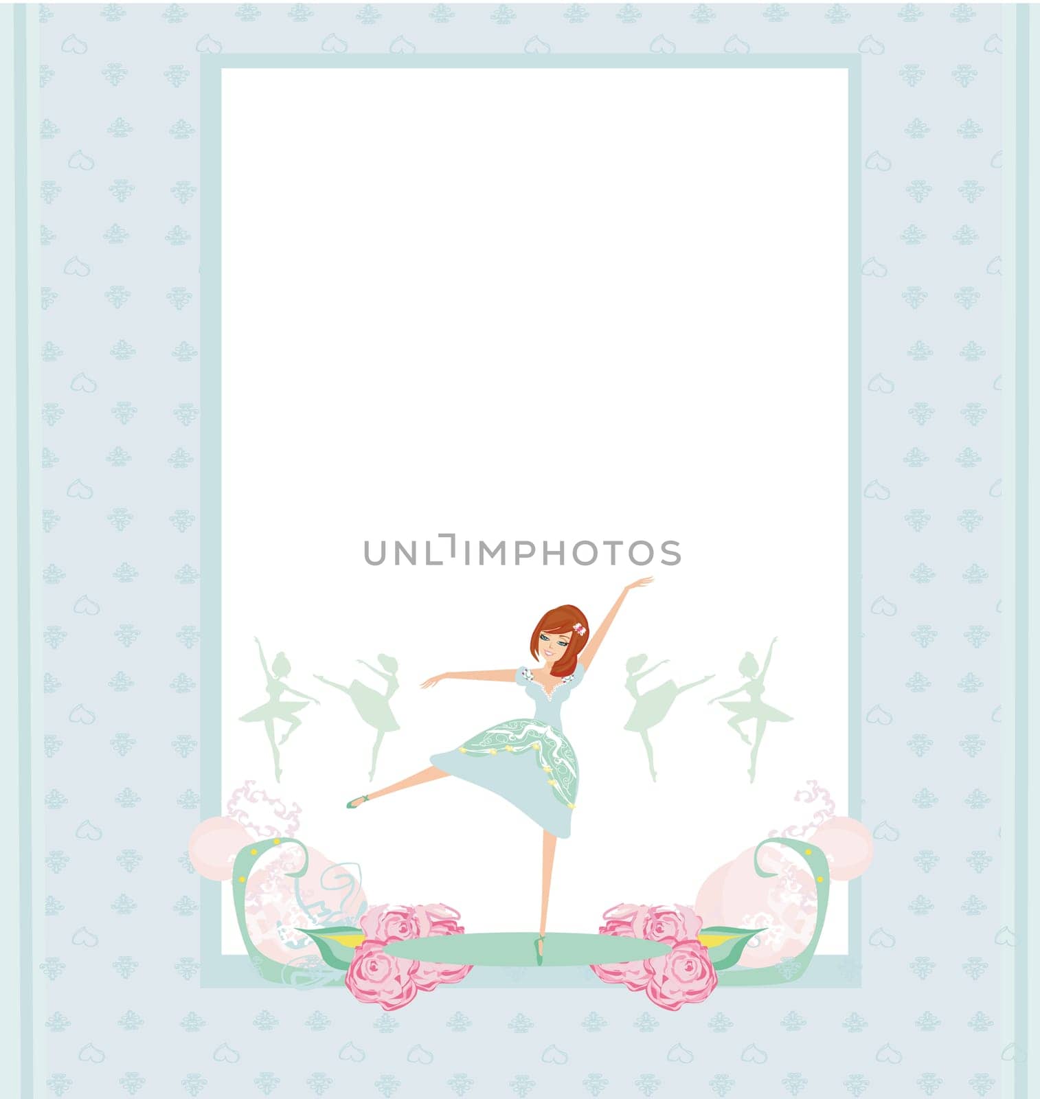 Beautiful ballerina - Abstract card