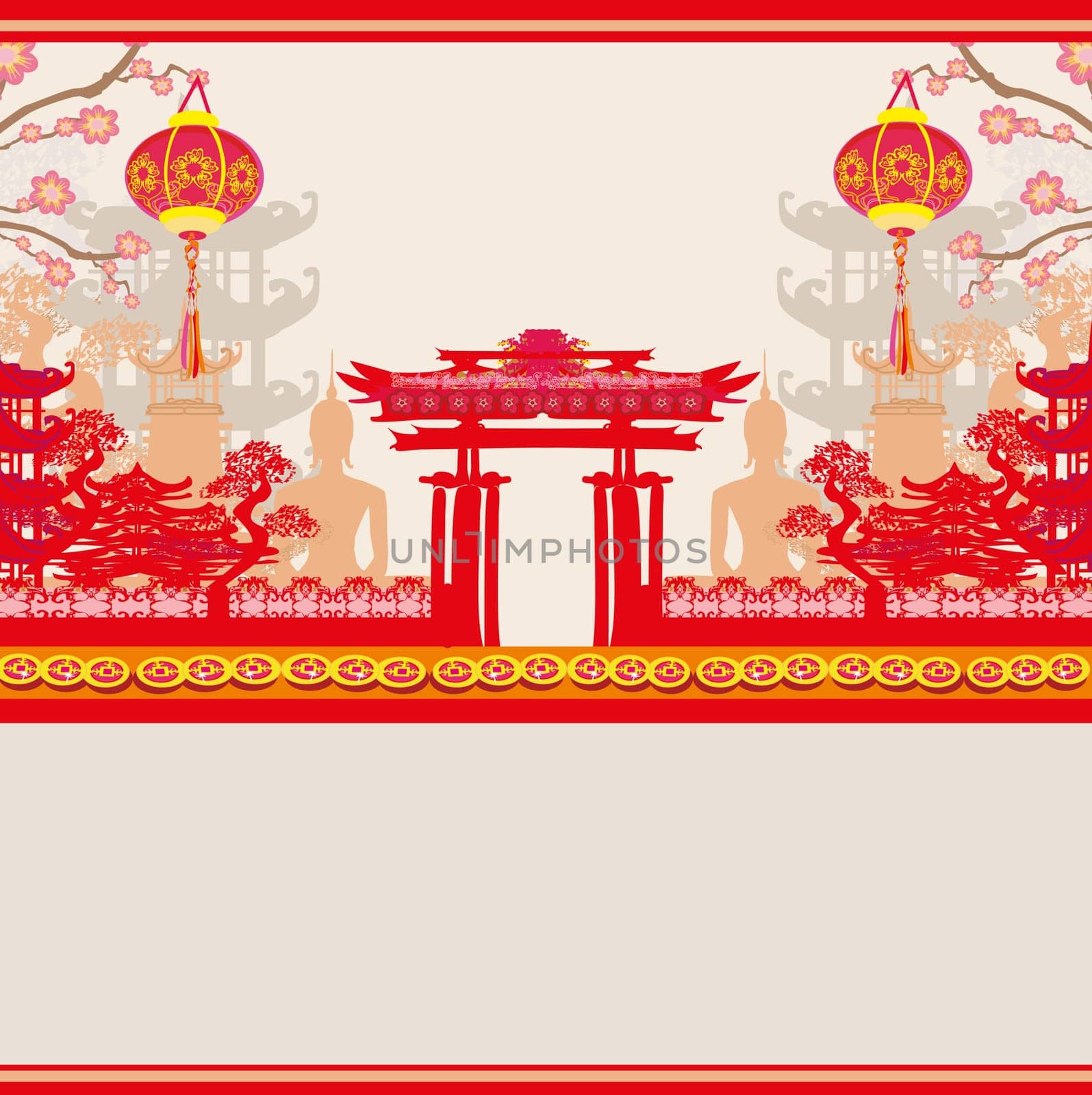 Mid-Autumn Festival for Chinese New Year card