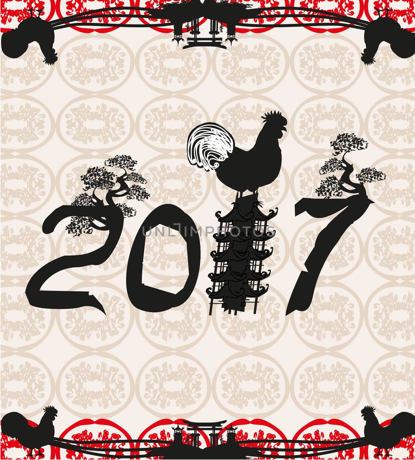year of rooster design for Chinese New Year celebration