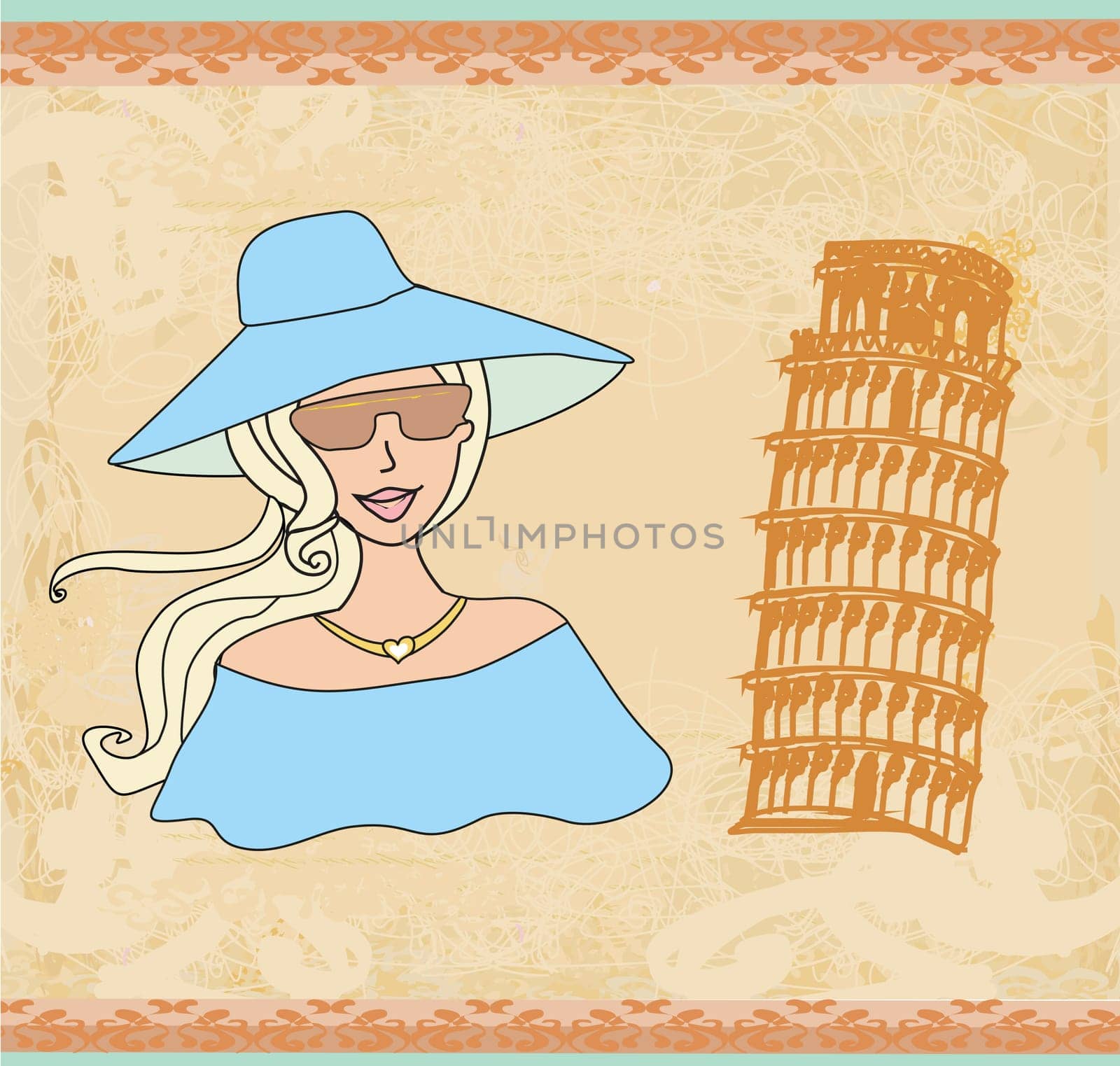 travel girl in Italy