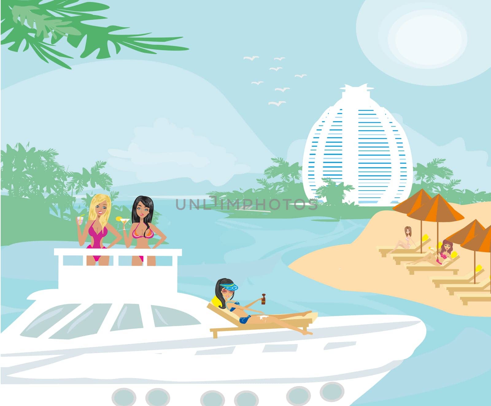 Party on the yacht