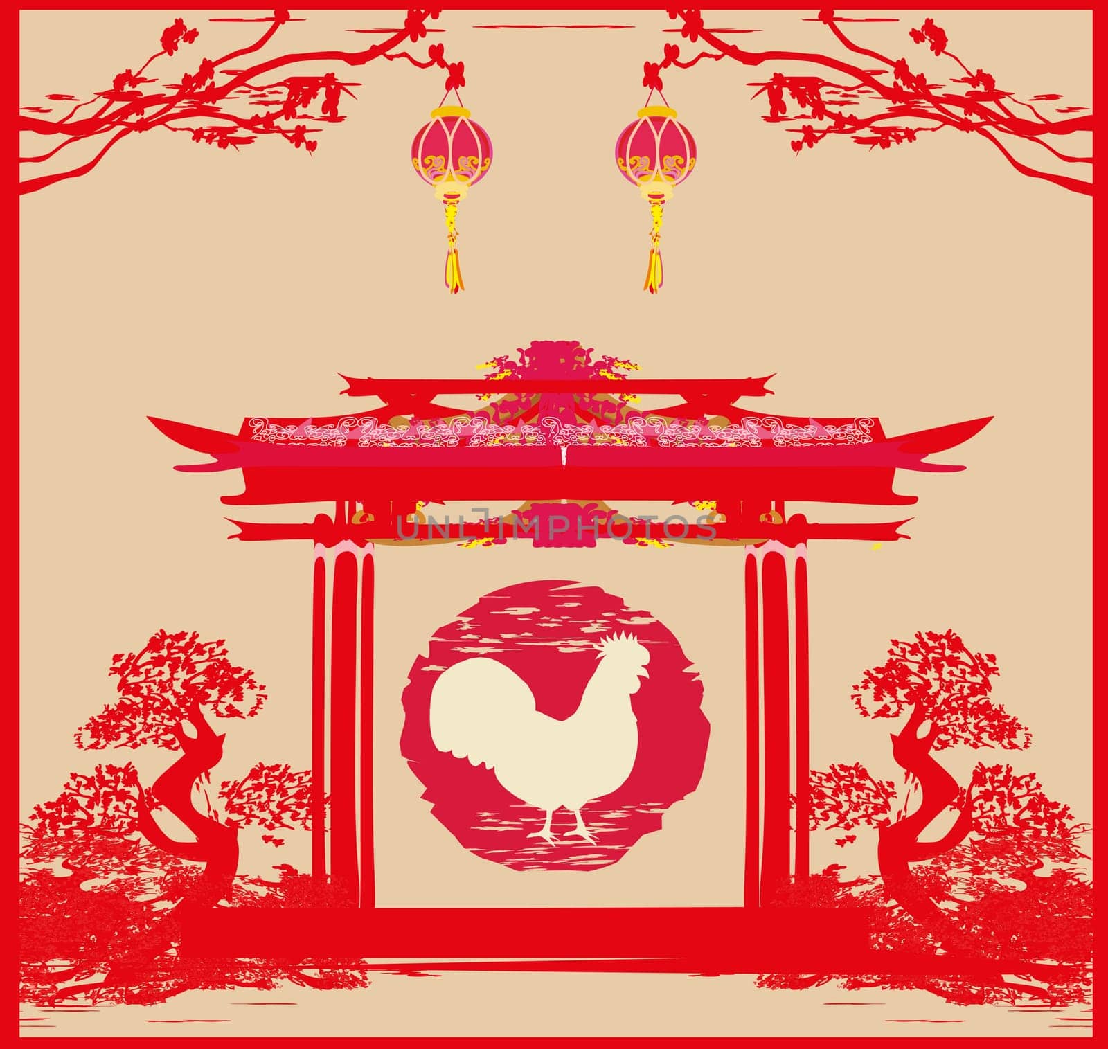 year of rooster design for Chinese New Year celebration