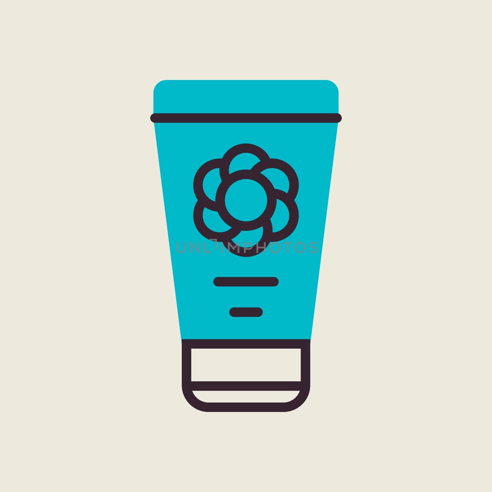 Baby cream moisturizer vector icon. Graph symbol for children and newborn babies web site and apps design, logo, app, UI