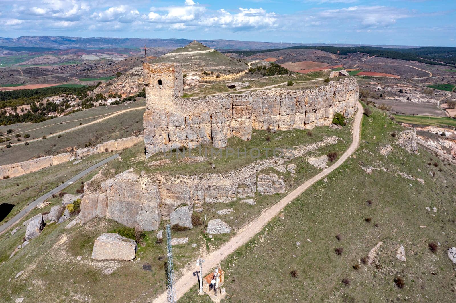 Homenaje tower of Castle Atienza medieval fortress of the twelfth century Spain.