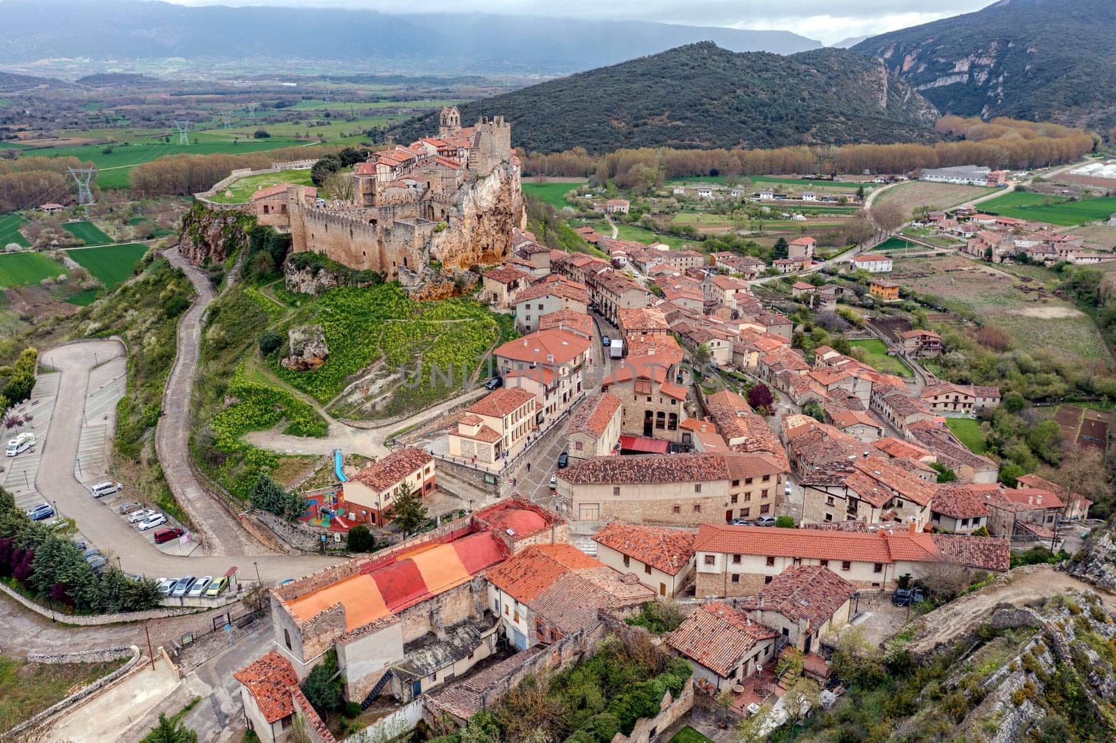 Castle of the city of Frias Burgos, Spain in Europe