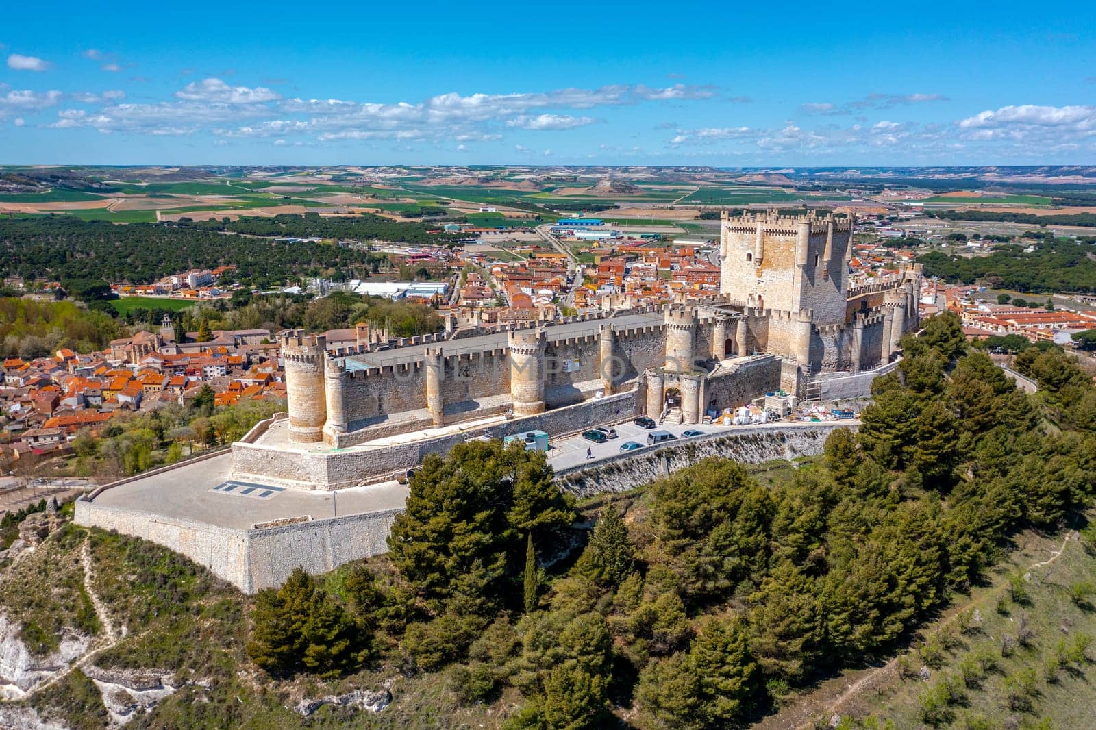 Castle located in Penafiel, Spain in the Ribera del Duero wine region Valladolid