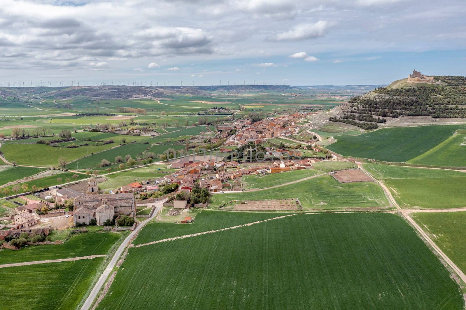 General view of Castrojeriz (province of Burgos, Community of Castilla y Leon, Spain). panoramic view