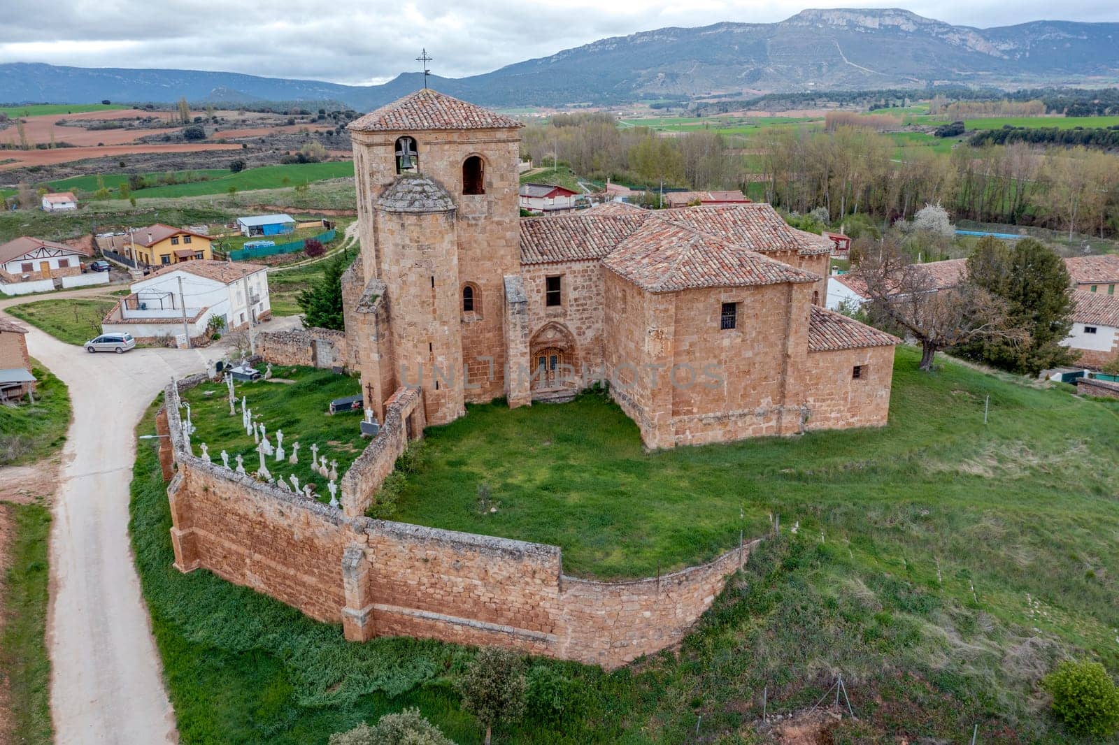 Romanesque church of Santa Cecilia in Hermosilla that depends on San Pedro de Los Barrios de Bureba, in the Arcipestrazgo de Oca Tiron, diocese of Burgos. built in the twelfth century. Spain