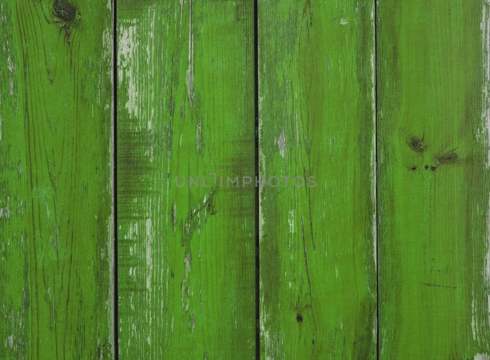 Old rustic green wooden planks background