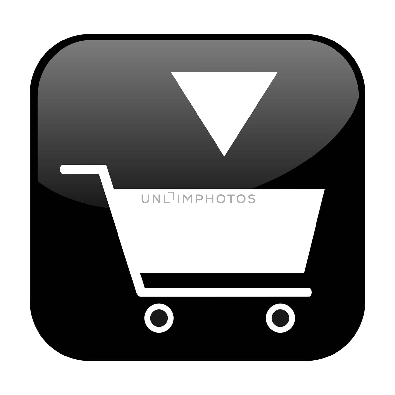 Isolated black Button: Shop Icon