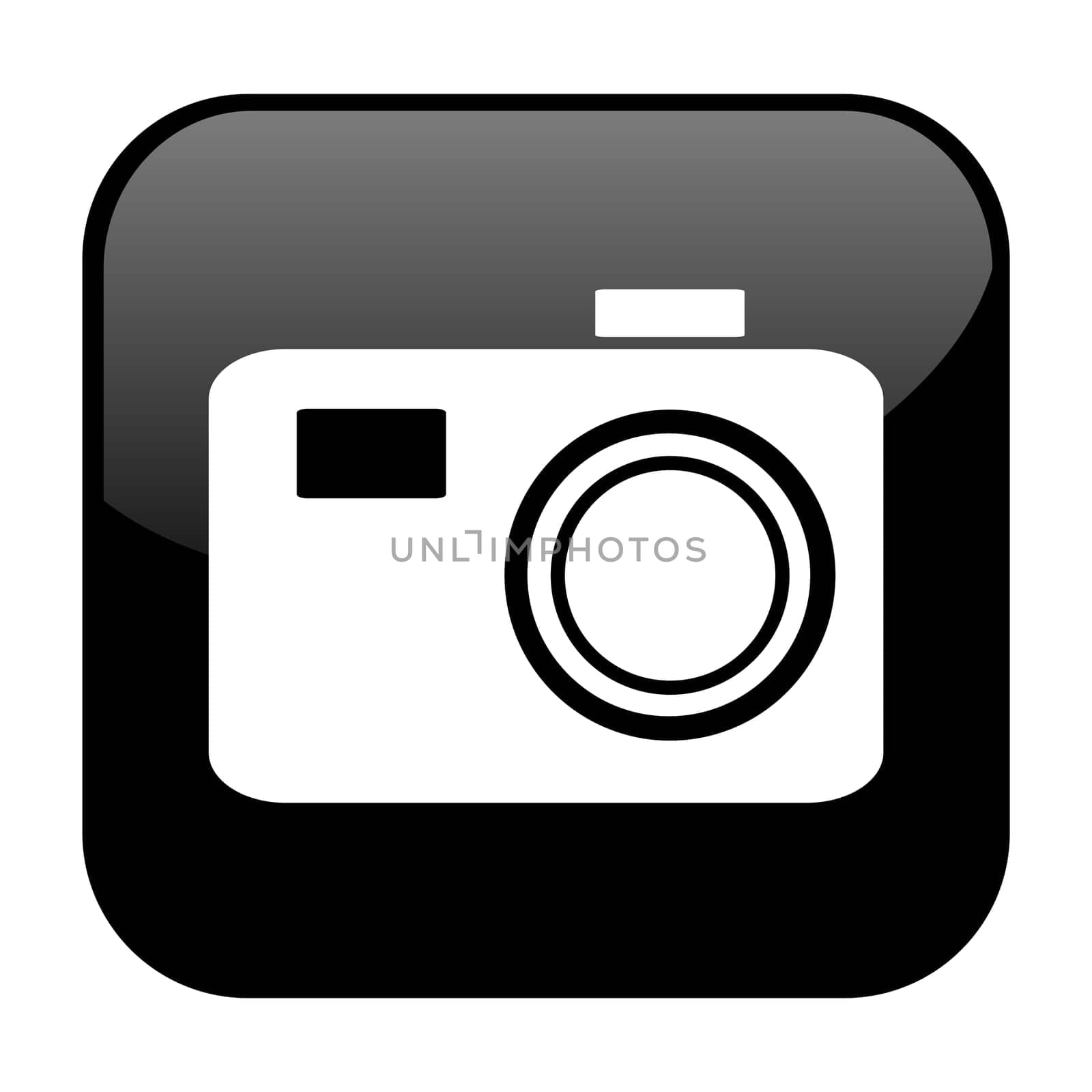 Isolated black Button: Photo Camera Icon