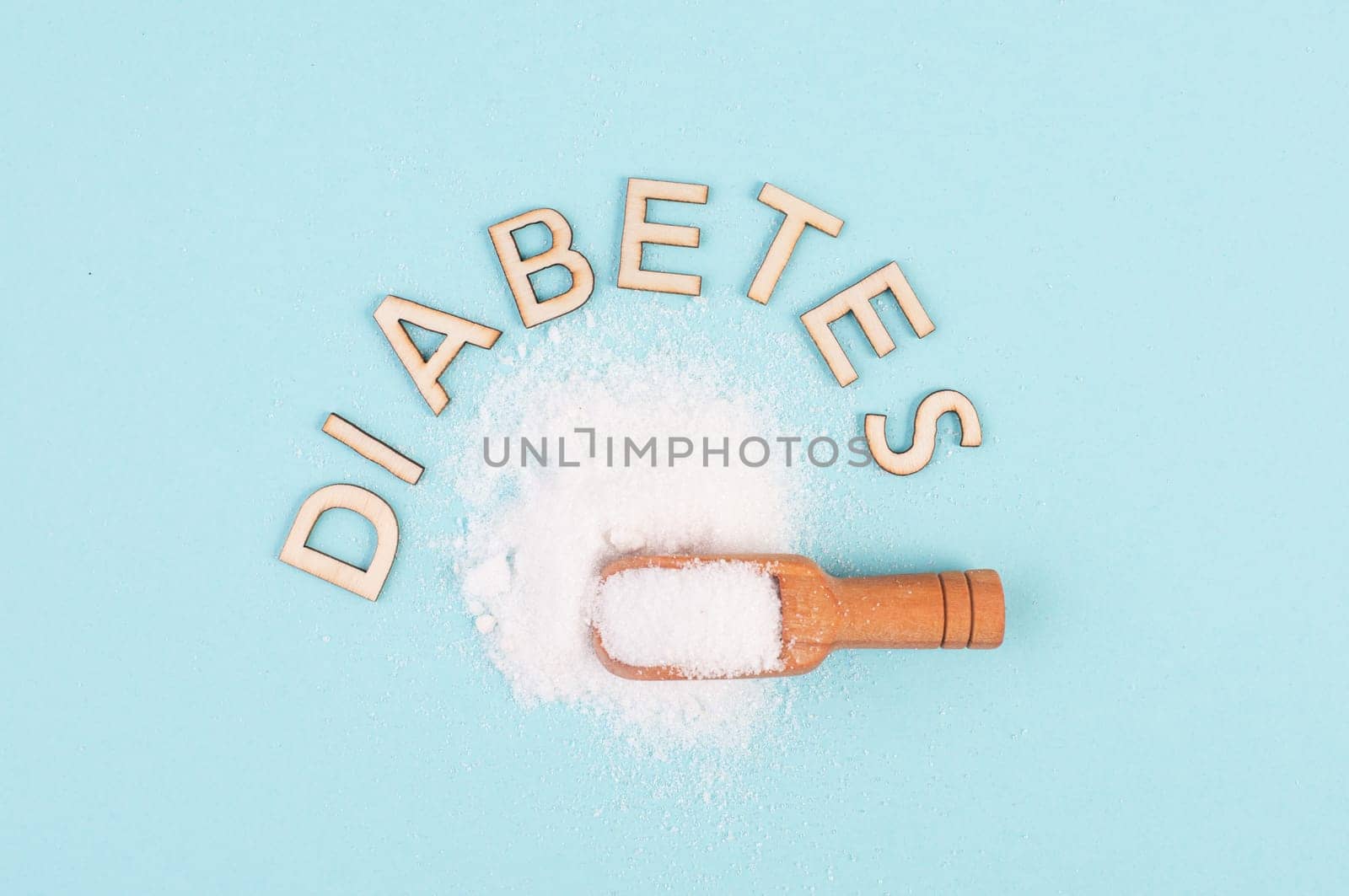 Shovel with white refined sugar, health problems by diabetes, insulin resistent, unhealthy food, addiction to sweets