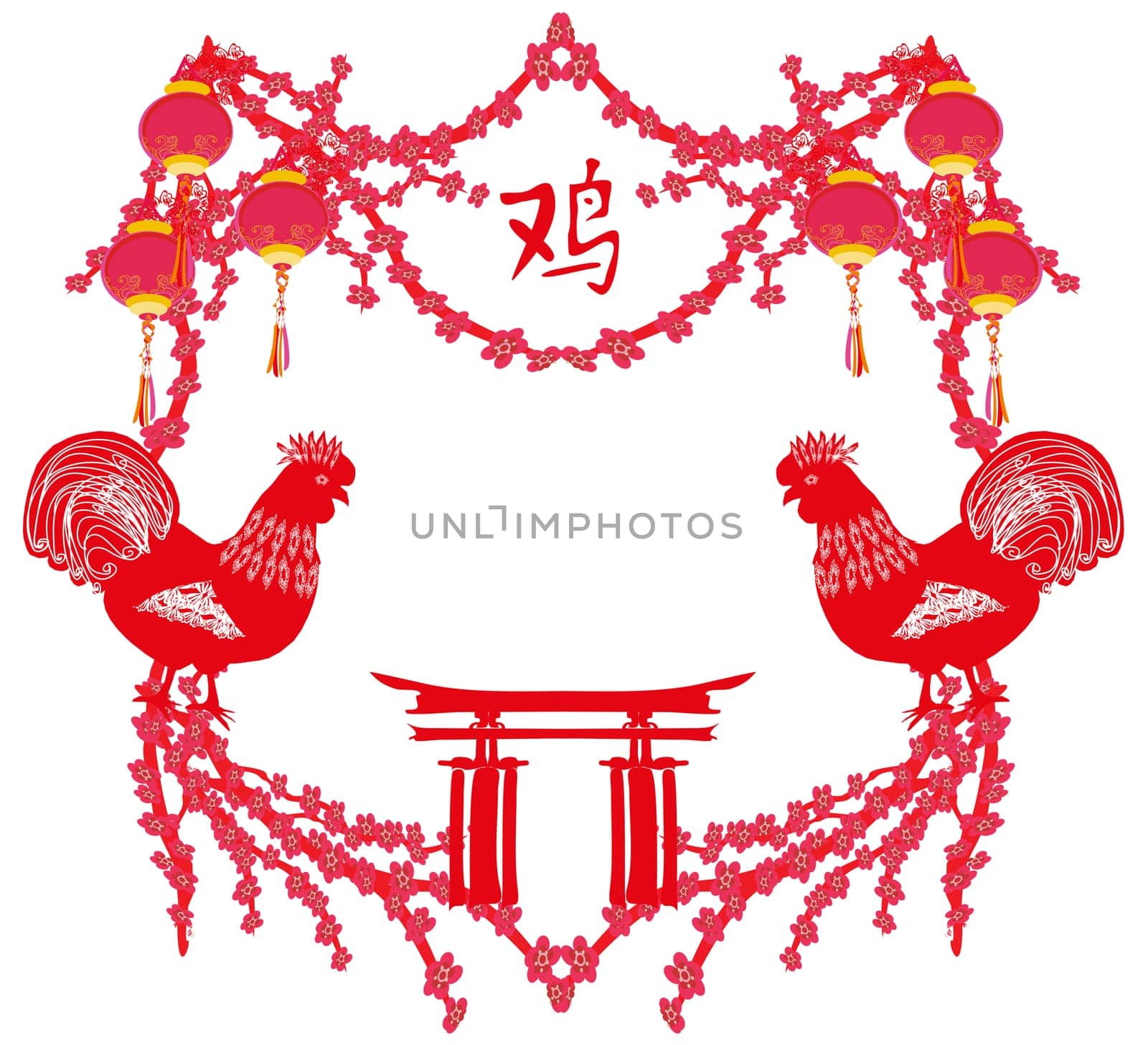 year of rooster design for Chinese New Year celebration