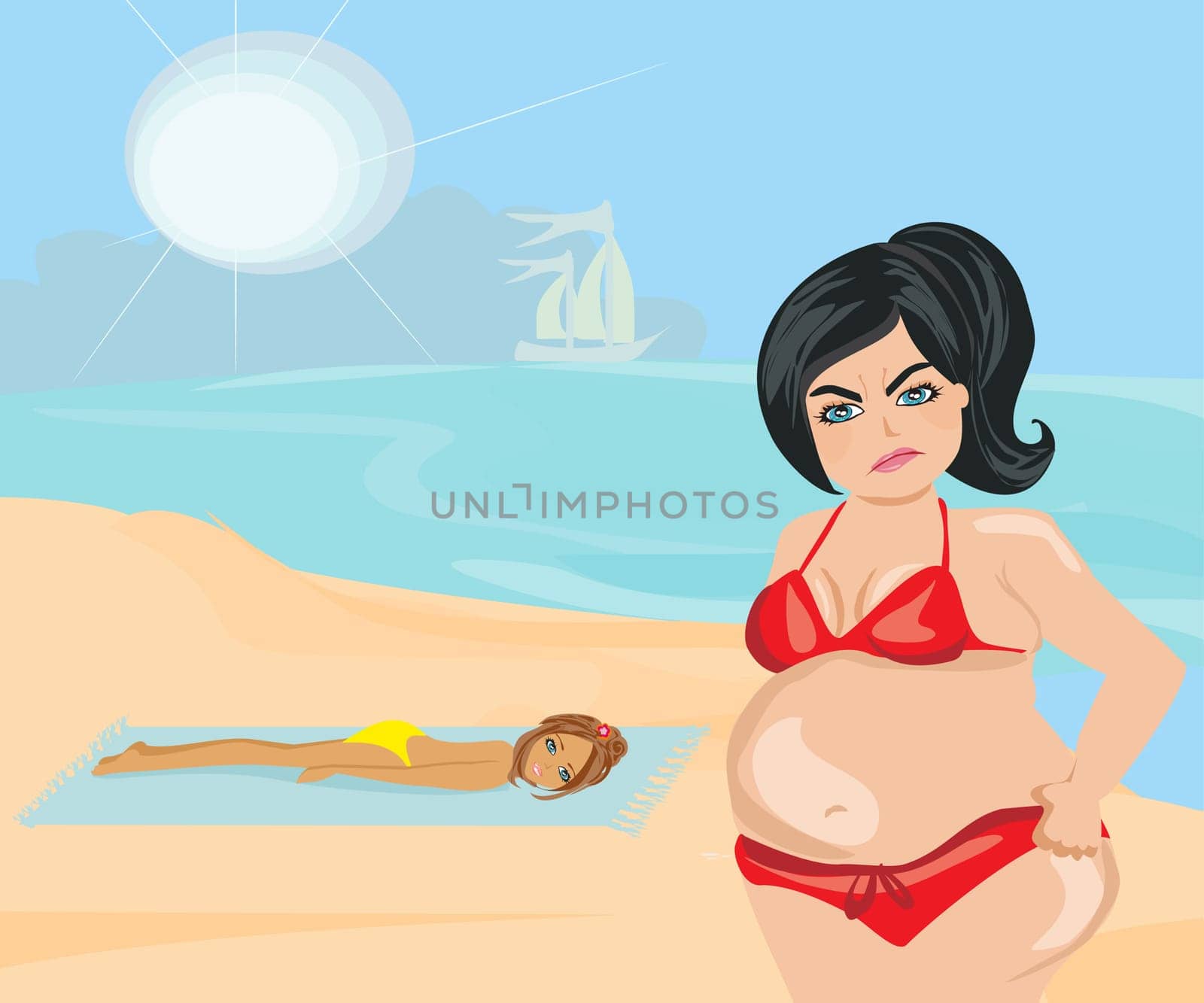 fat girl on vacation