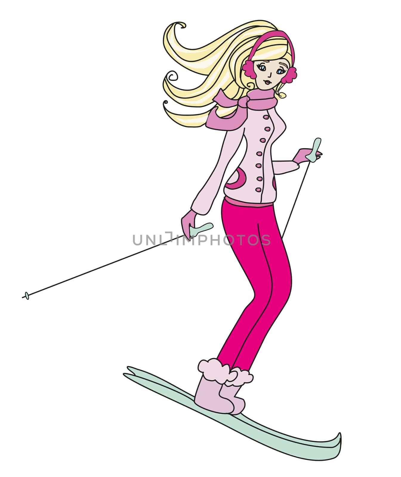 girl skiing
