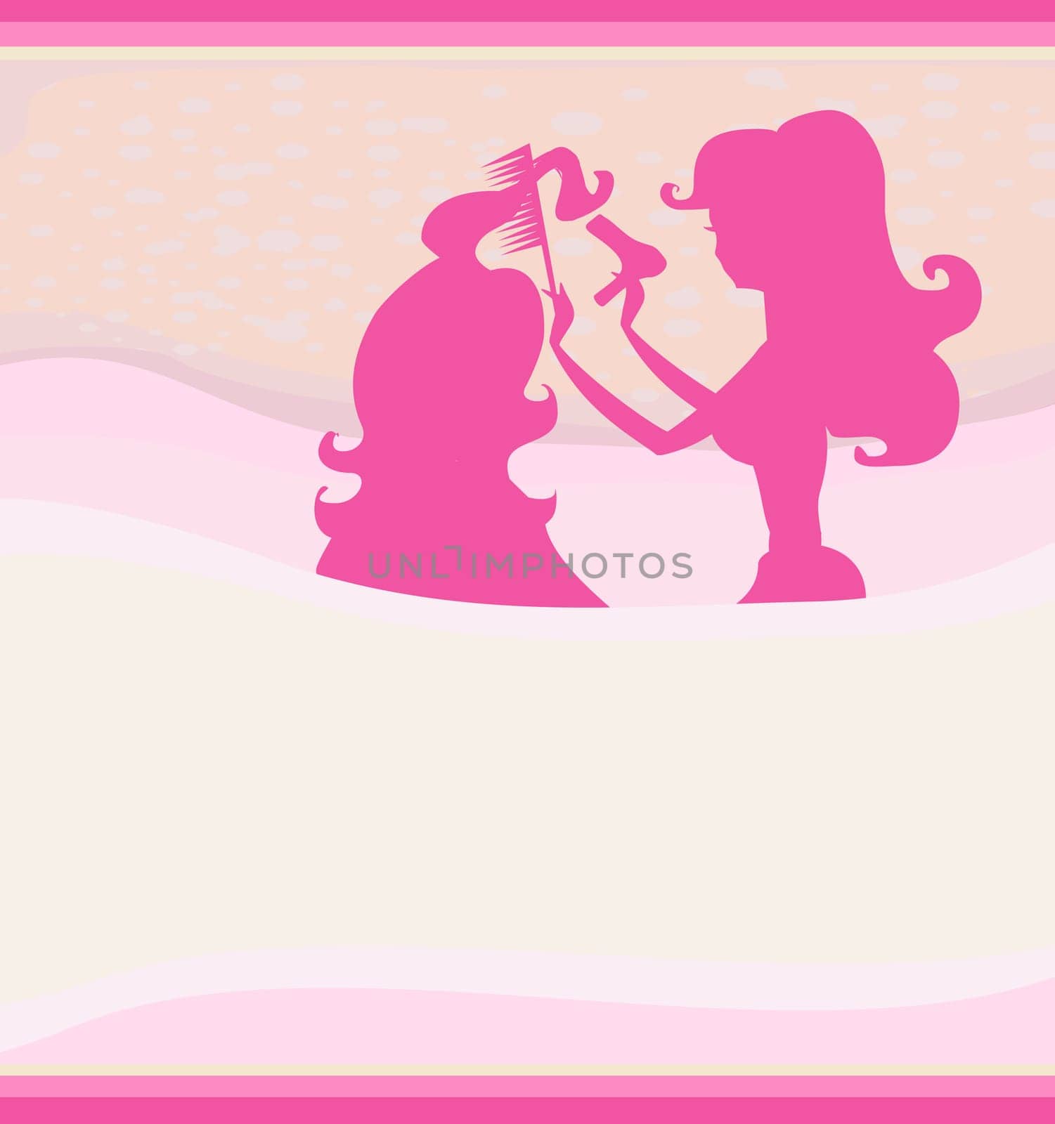 woman in hairdressing salon card