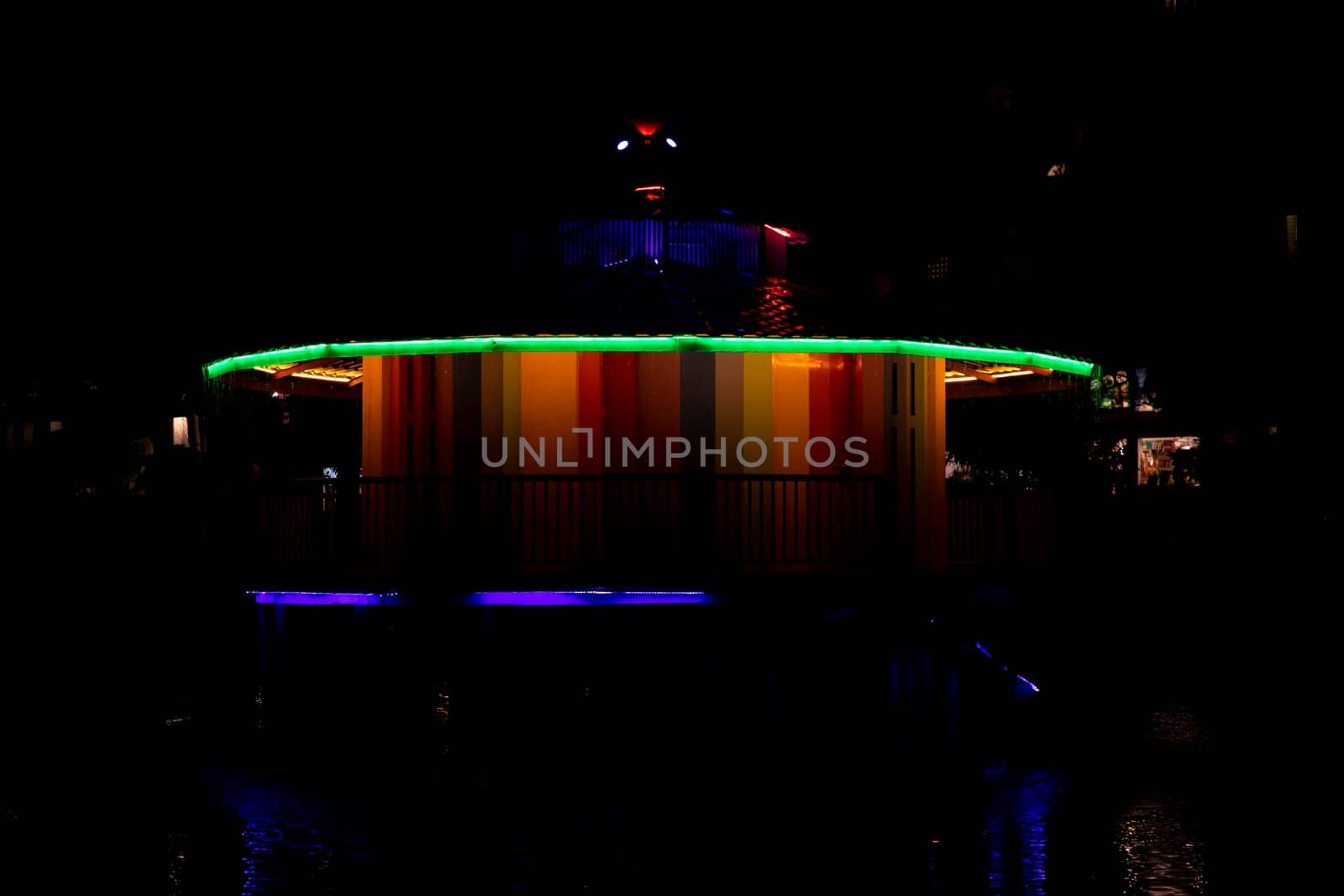 Abstract bokeh light effects on the night. Black background with colorful light effects. background with  Blur bokeh effects. Abstract background texture