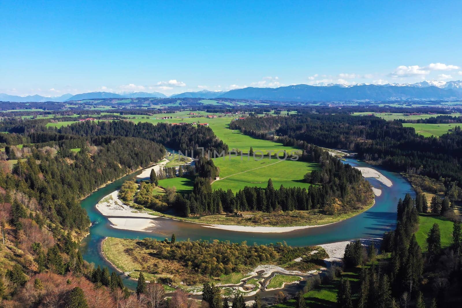 Aerial view of the Litzauer loop in good weather