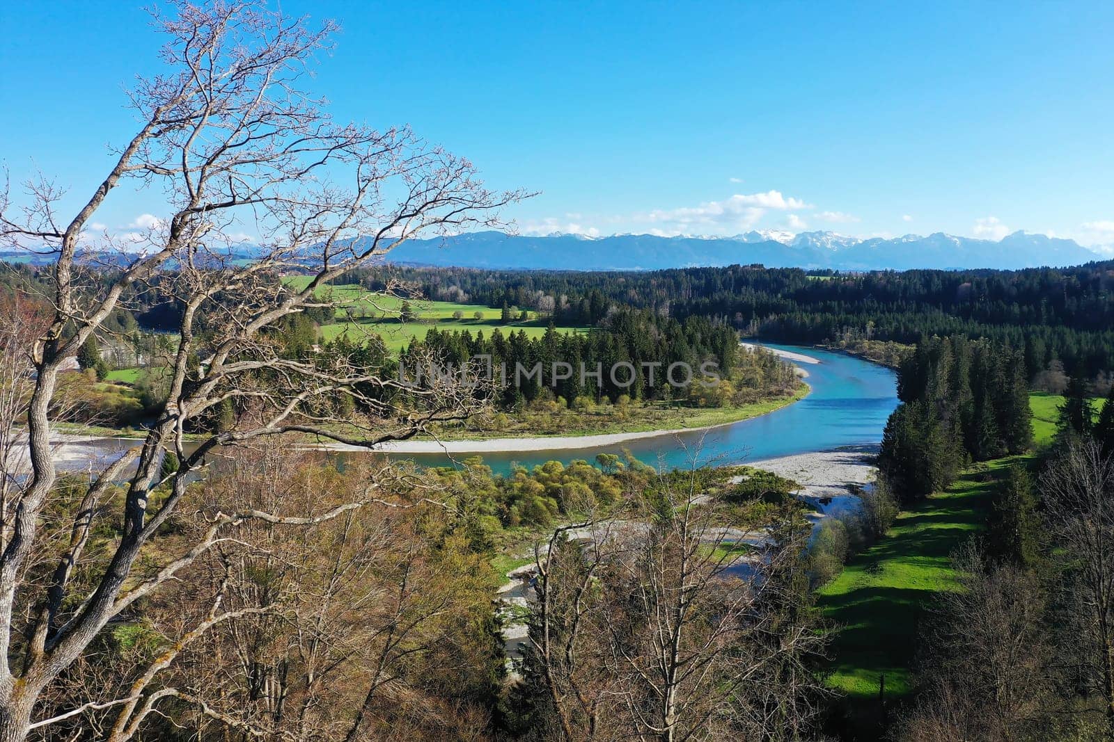Aerial view of the Litzauer loop in good weather