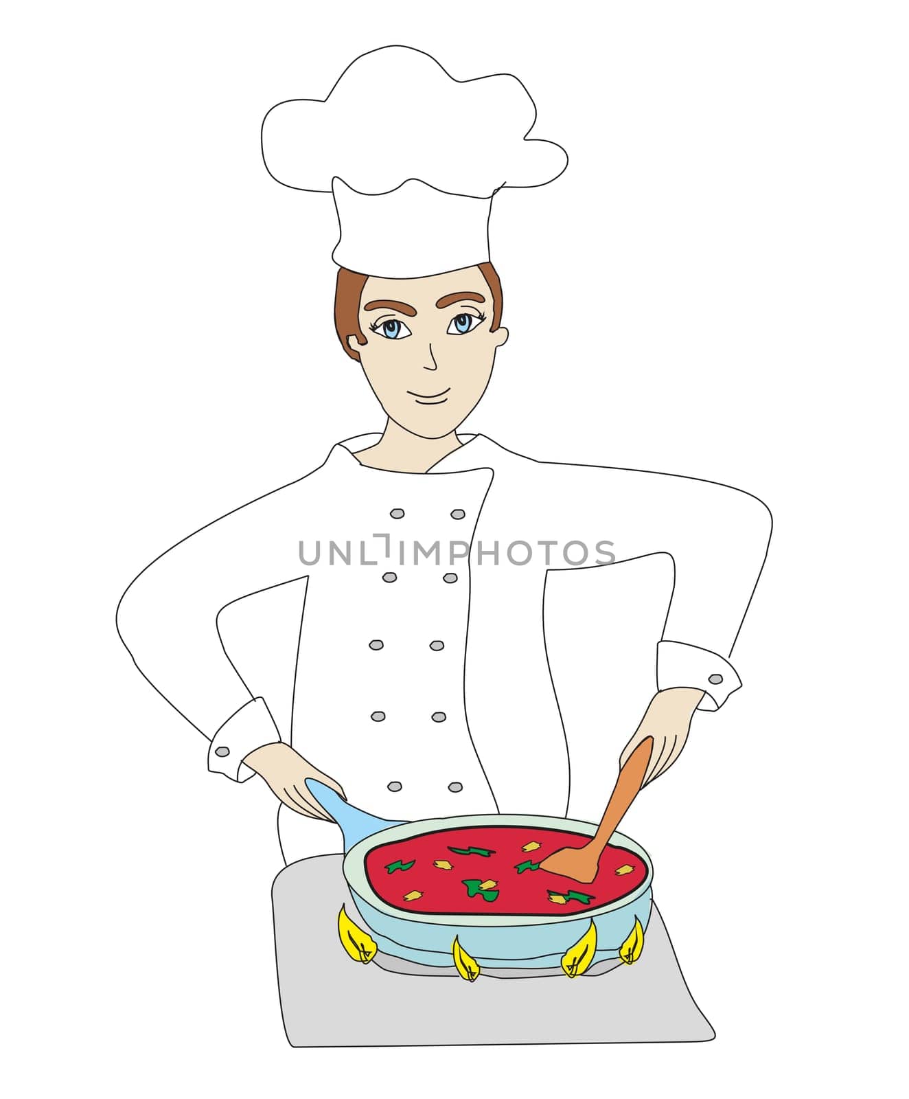 chef cooks