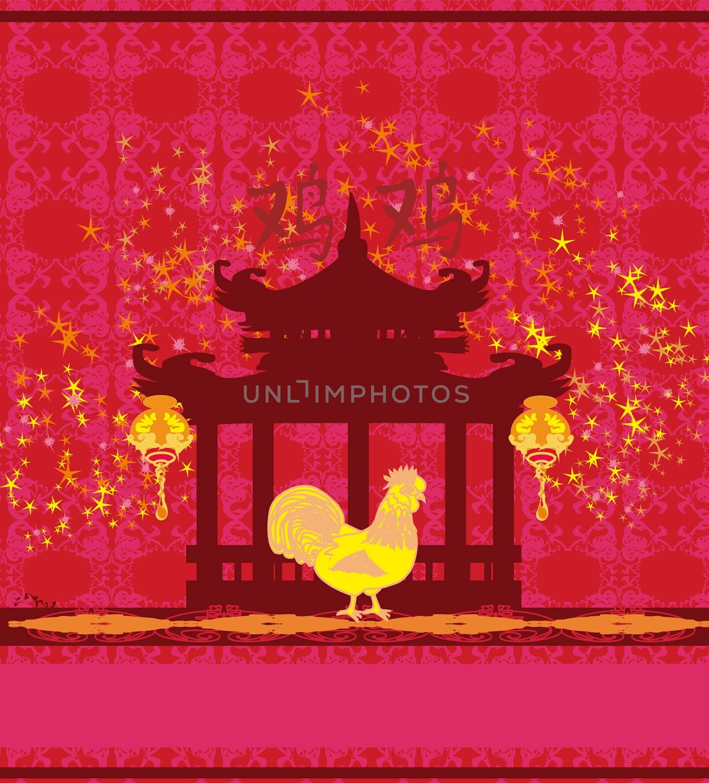 year of rooster design for Chinese New Year celebration