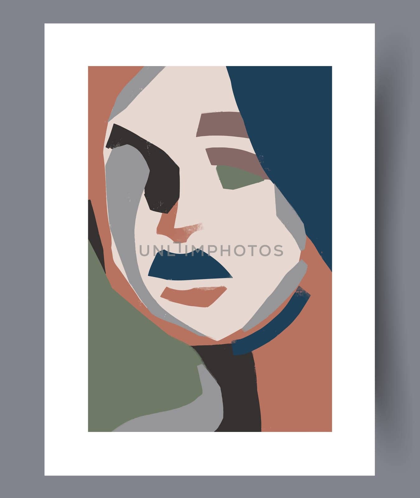 Scandinavian abstract vector print set. Minimalistic abstract wall art background for print. Scandinavian vector style.