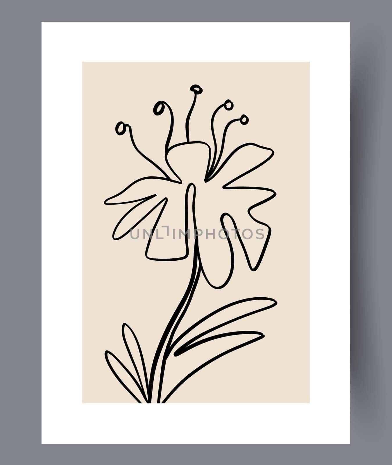 Scandinavian abstract vector print set. Minimalistic abstract wall art background for print. Scandinavian vector style.