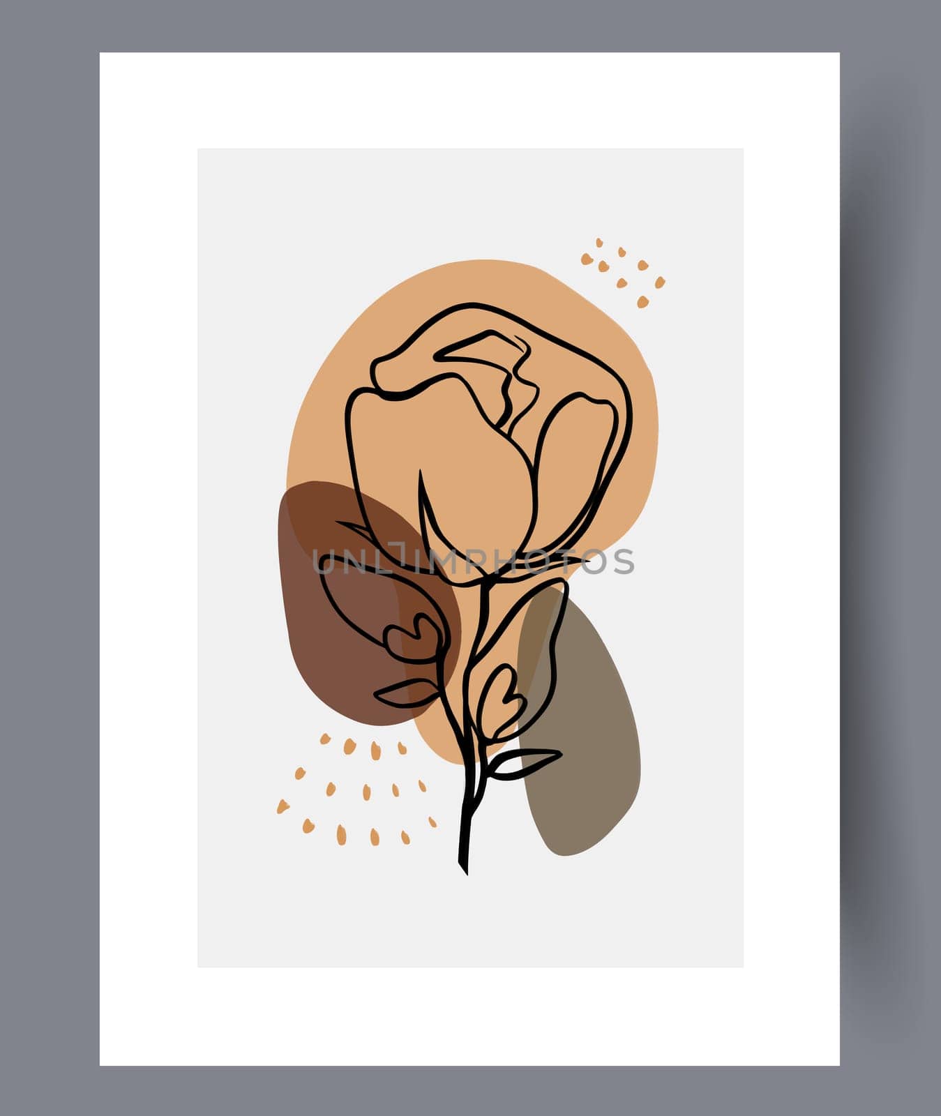 Scandinavian abstract vector print set. Minimalistic abstract wall art background for print. Scandinavian vector style.
