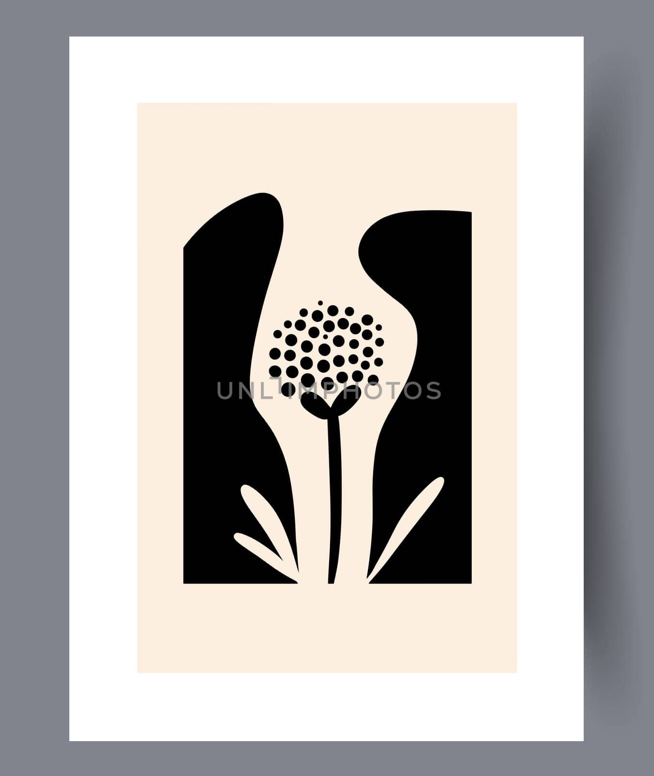Scandinavian abstract vector print set. Minimalistic abstract wall art background for print. Scandinavian vector style.
