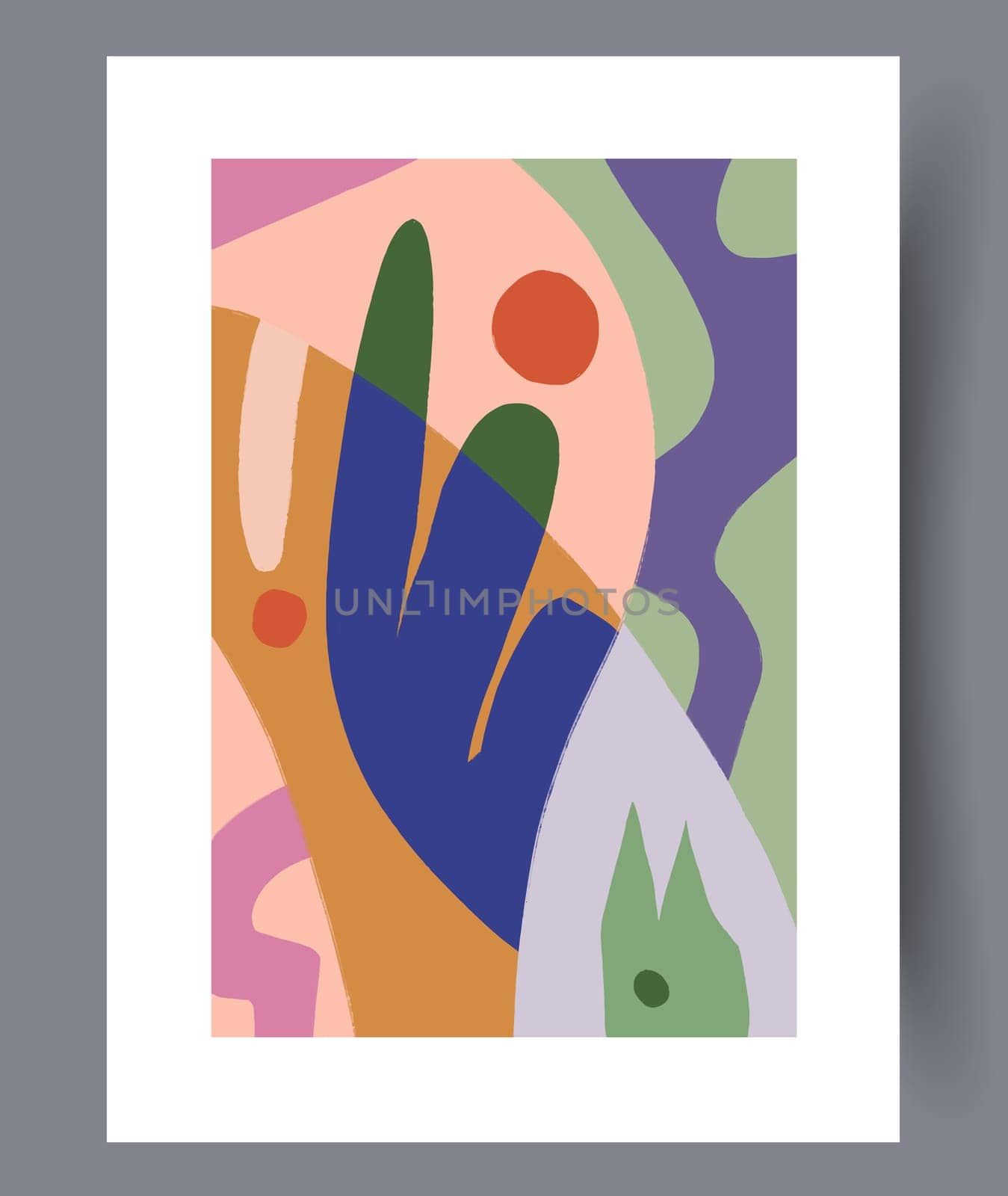 Scandinavian abstract vector print set. Minimalistic abstract wall art background for print. Scandinavian vector style.